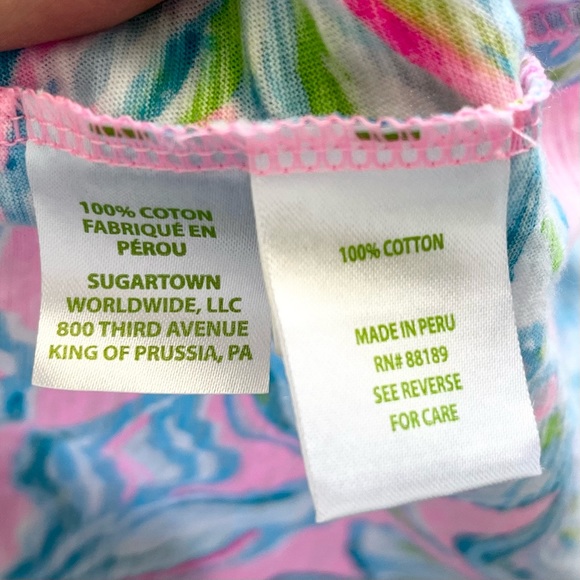 LILLY PULITZER V NECK T SHIRT SIZE XXS PREPPY PRETTY SUMMER VACATION BEACH - Picture 4 of 9
